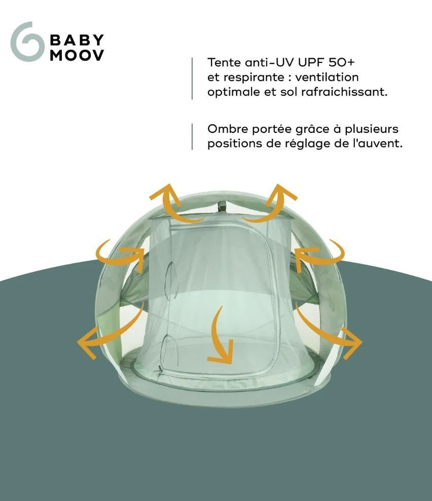 Tente Anti-UV rafraichissante Moov & Protect Green Lagoon (Babymoov) - Image 3