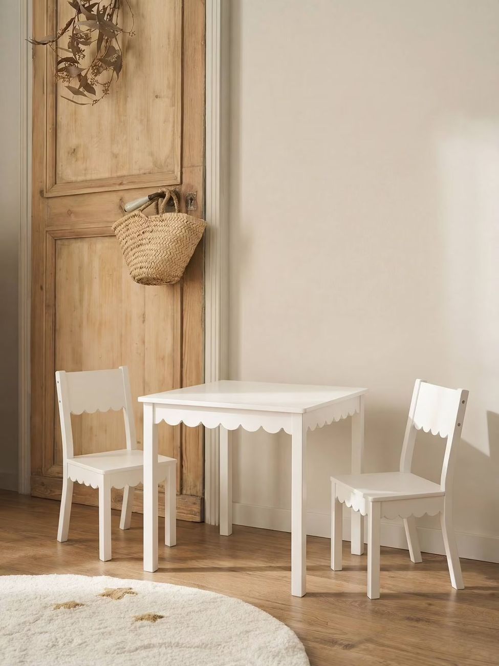 Table et chaises enfant Feston blanc (Vertbaudet) - Couverture