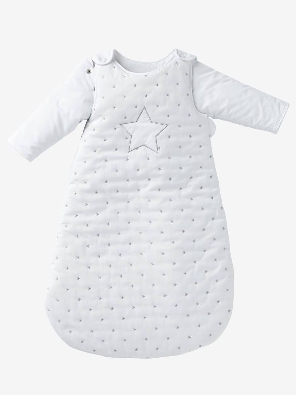 Gigoteuse hiver manches amovibles PLUIE D'ETOILES blanc (Vertbaudet) - Couverture