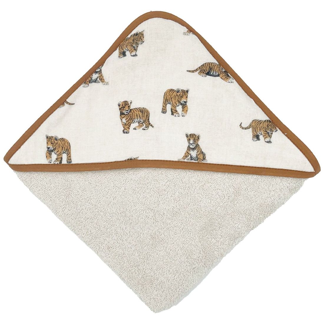 Cape de bain Tea Tigre Brown (80 x 80 cm) (Milinane) - Image 1