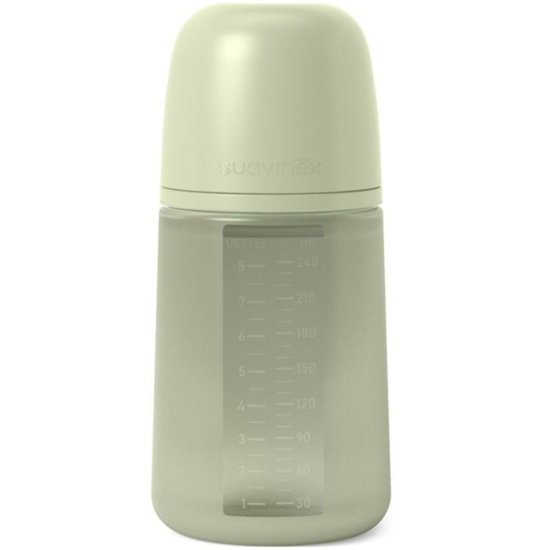 Biberon silicone débit moyen colour essence vert (240 ml) (Suavinex) - Couverture