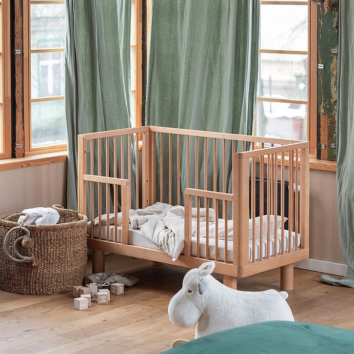 Lit Bébé Evolutif Nox Bois Naturel - 60 x 120 cm (Karl & Fric) - Image 4