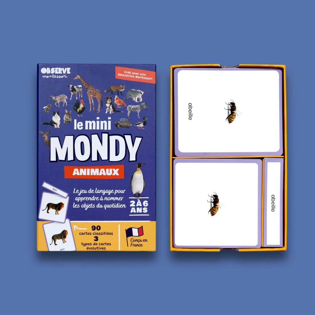 Mini-mondy - 90 Cartes Maison - Langage Animaux (Observe Montessori) - Image 1