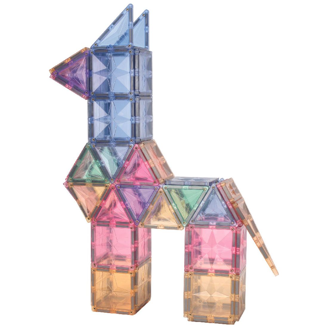 Mega kit de construction magnétique Creative Pastel (210 pièces) (Cleverclixx) - Image 8