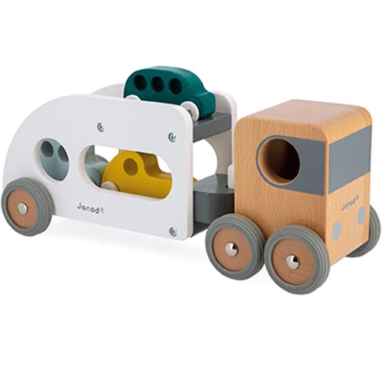 Camion porte-autos en bois (Janod) - Image 3