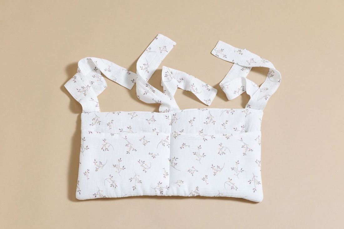 - Pochette de Rangement - Fleurs de Coton - Blanc (Mon Lit Cabane) - Couverture