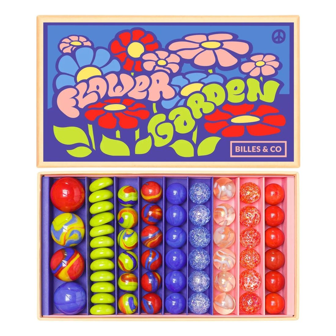 Billes & Co - Coffret de 53 billes Flower Garden (Billes & Co) - Couverture