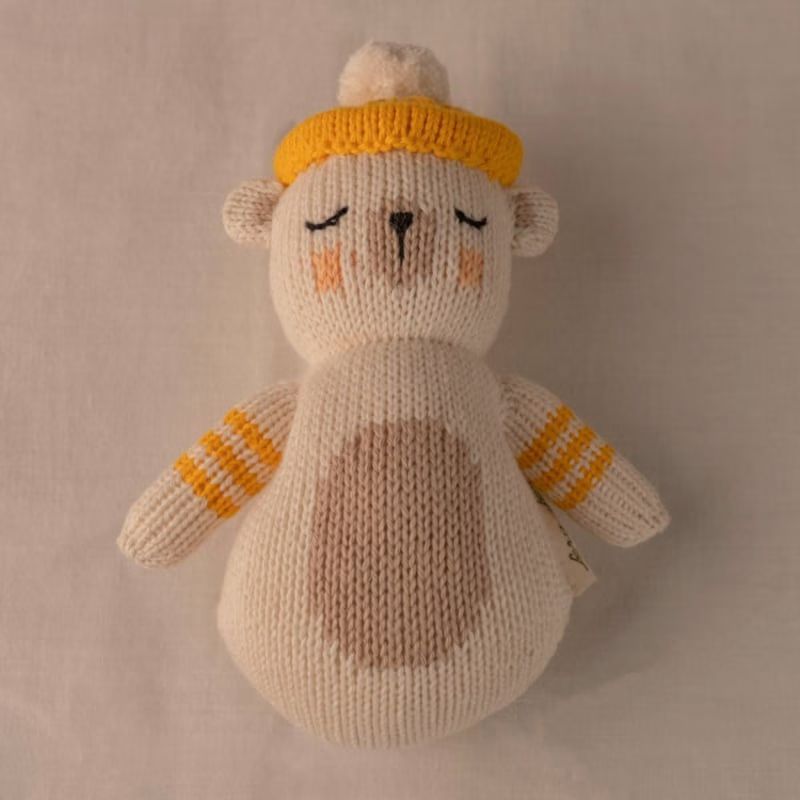 Hochet ours polaire tricoté (LERO LERO KID) - Image 1