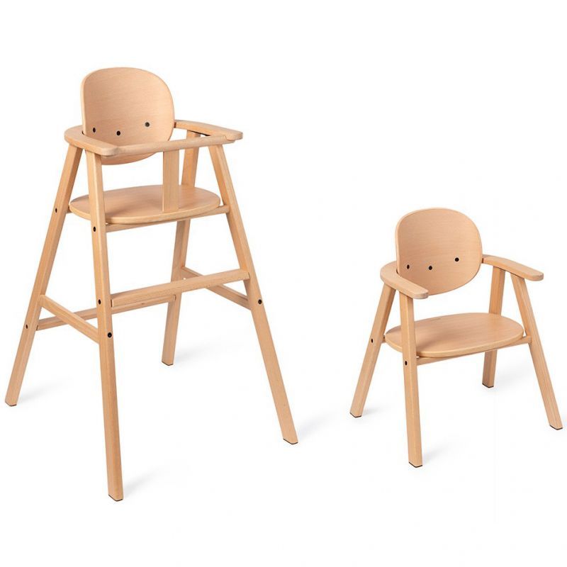 Chaise haute évolutive en bois Growing green 3 en 1 (Nobodinoz) - Image 1