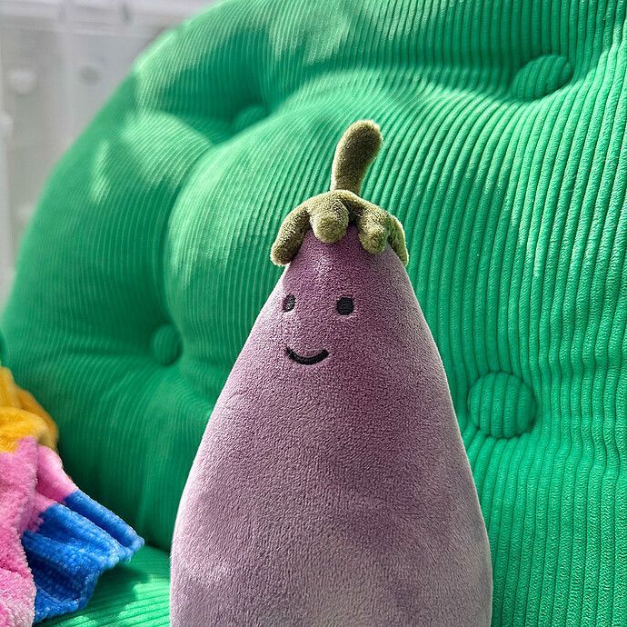 Vivacious Vegetable Aubergine - Small (Jellycat) - Image 3