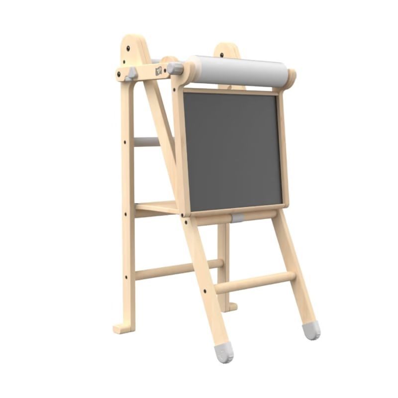 Tour d'apprentissage pliable et tableau créatif en bois fsc® pour enfant dès 18 (Active Tots) - Image 1