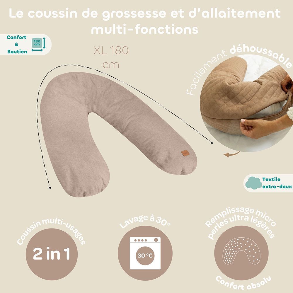 Coussin d'allaitement Big Flopsy™ jersey de coton (Béaba) - Image 3