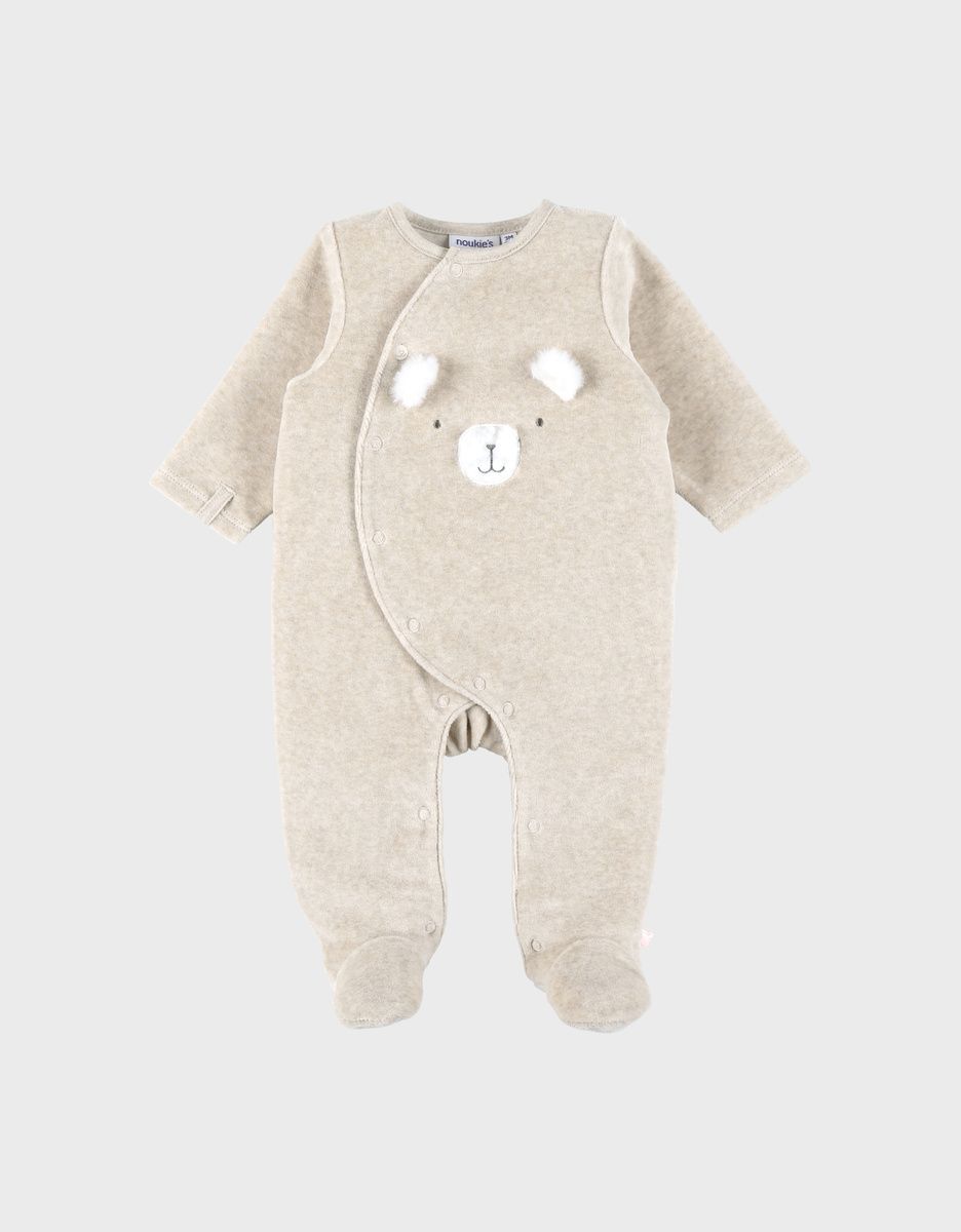 Pyjama en velours beige brodé – Orso (Noukie's) - Couverture