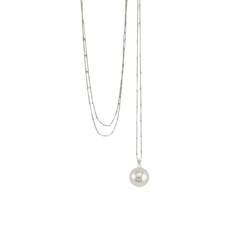 Bijou de grossesse bola avec chaîne - classique argent (Babireva) - Image 3