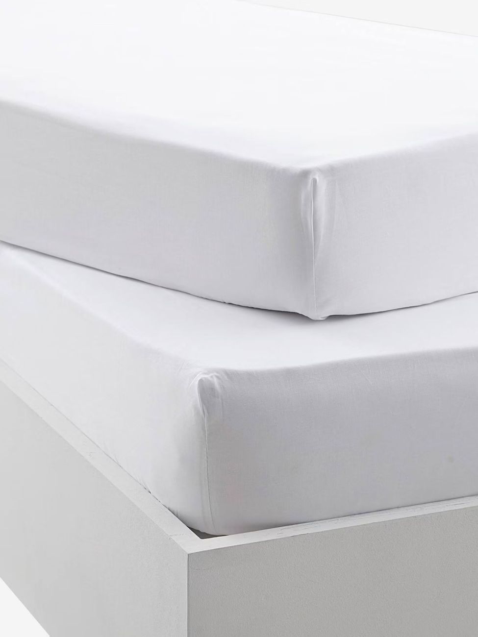 Lot de 2 draps-housses bébé BIO COLLECTION blanc (Vertbaudet) - Couverture