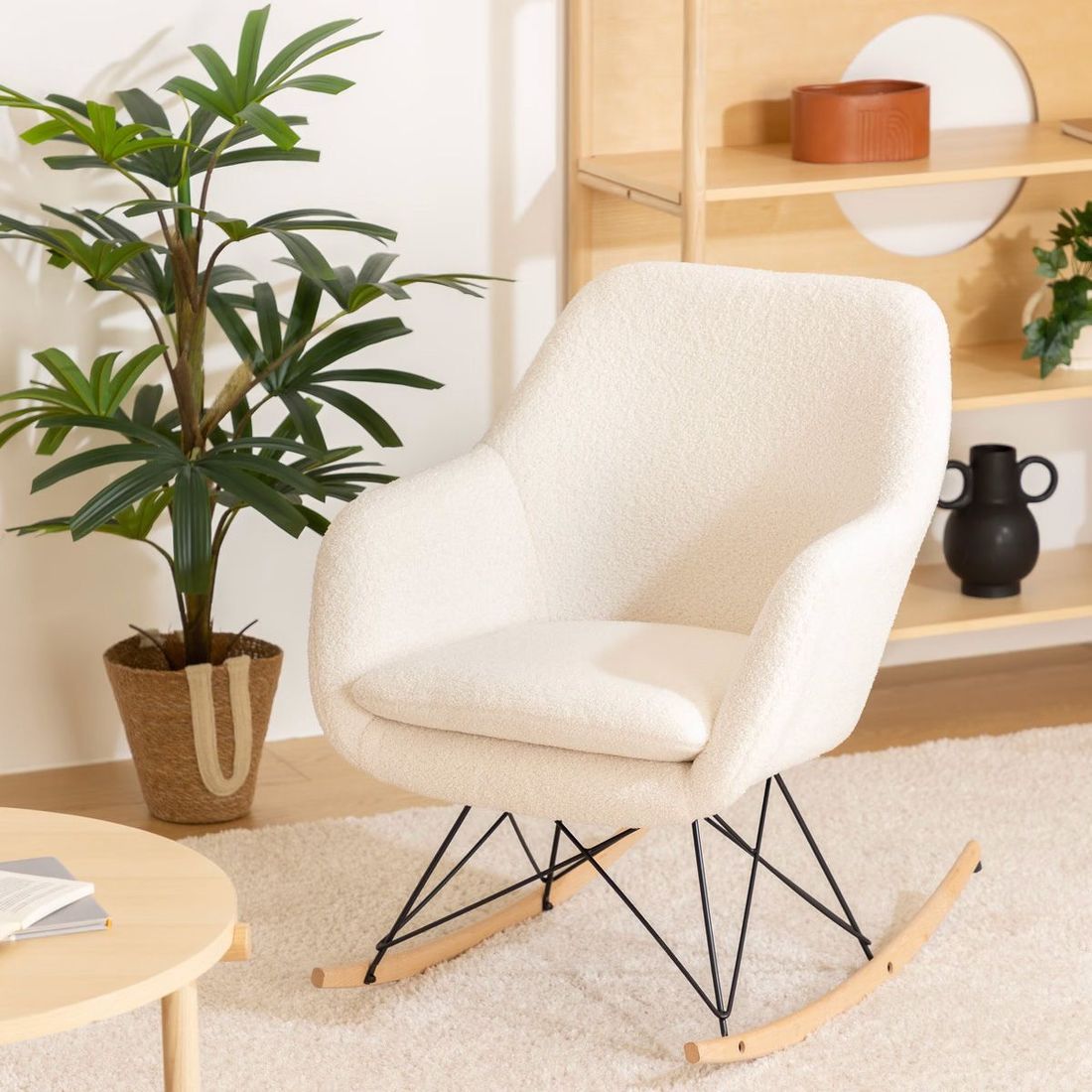 Fauteuil Bouclette Rocking-chair "Olmeto" (Atmosphera) - Image 1