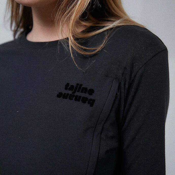 Robe d'Allaitement Manches Longues La P'allaite Noir - XS (Tajinebanane) - Image 3
