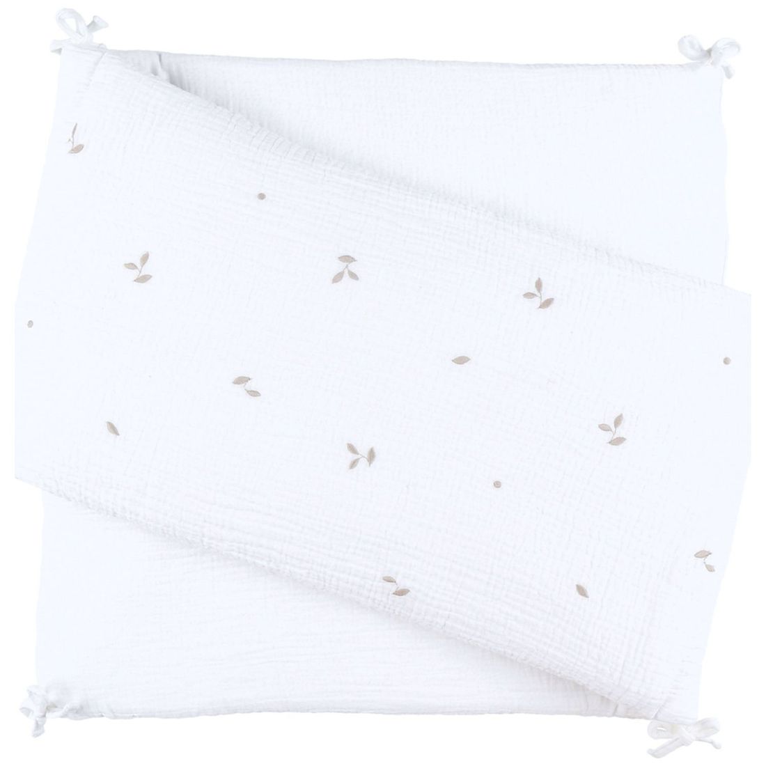 Tour de lit en gaze de coton bio brodé (Noukie's) - Couverture