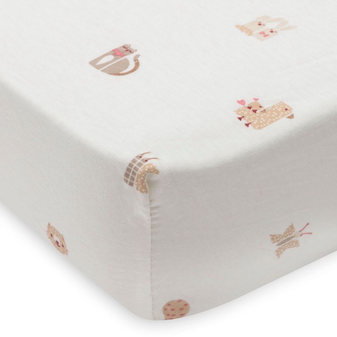Drap housse en jersey Animal Friends (60 x 120 cm) (Jollein) - Image 3