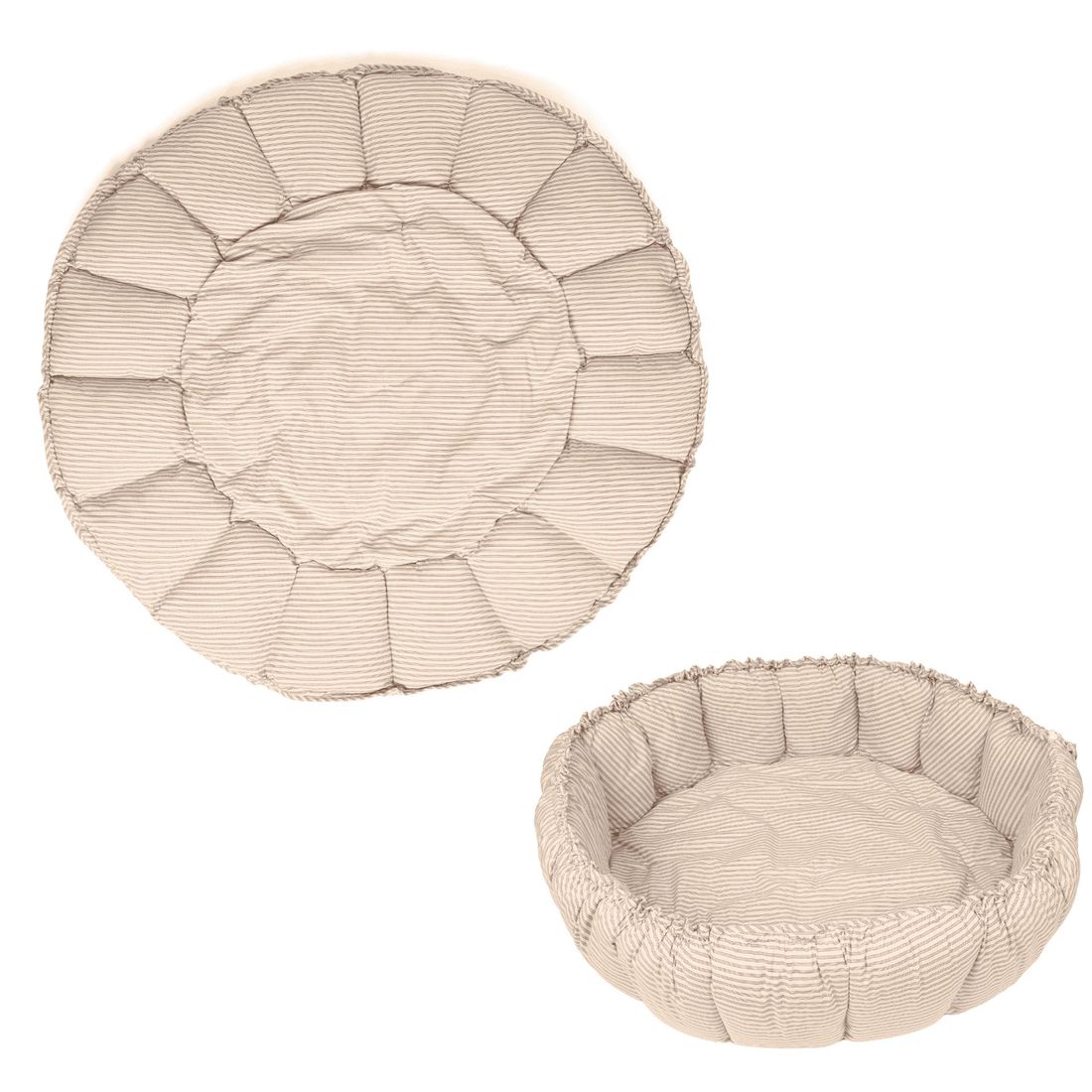 organic babymat & cocoon-stripes blue (Play & Go) - Image 1