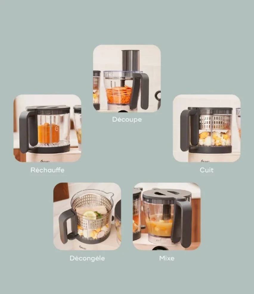 Robot cuiseur Nutribaby Evolution - 6 en 1 avec découpe intégrée (Babymoov) - Image 4