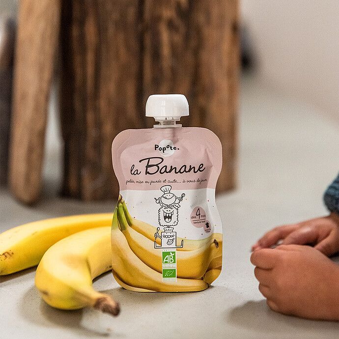 Gourde Repas Bio Banane - 120 g (Popote) - Image 2