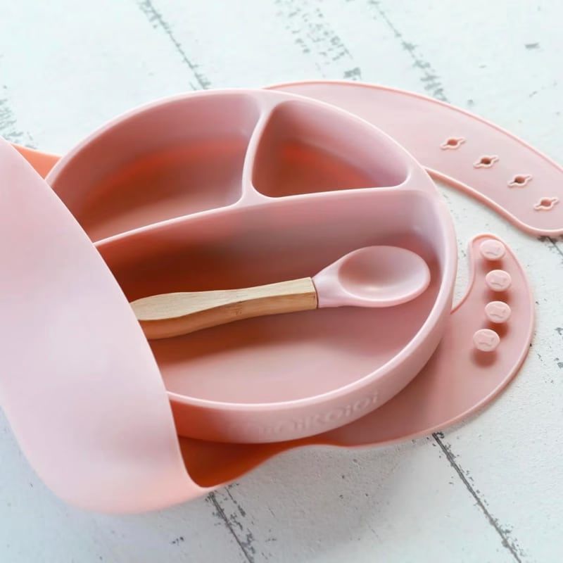 Coffret repas assiette cuillère bavoir (Minikoioi) - Image 1