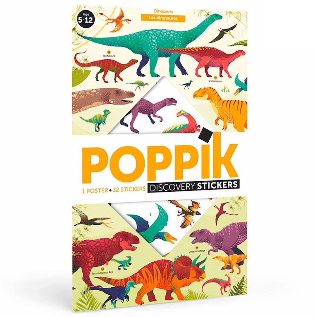 Poster Géant 32 Stickers Dinosaures Multi-coloured (Poppik) - Image 1
