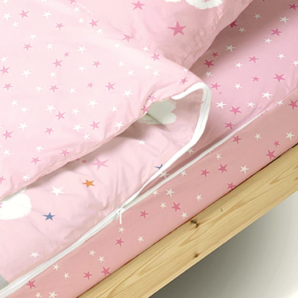 Parure de lit enfant caradou® avec couette motif licorne 90x190cm (Bleu Câlin) - Image 2