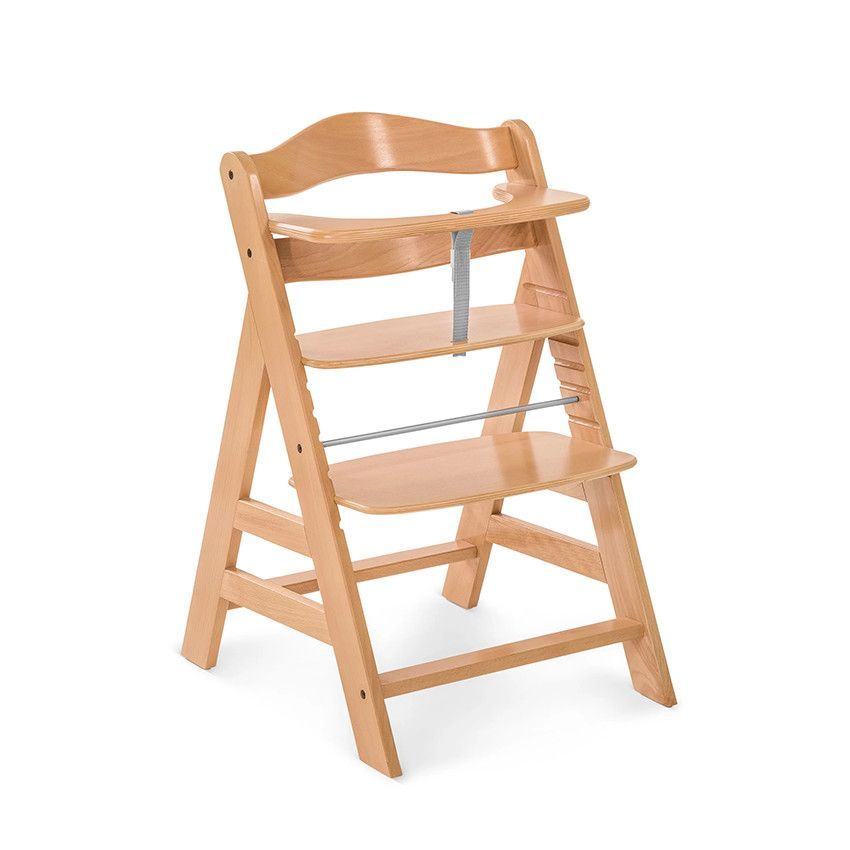 Chaise haute en bois Alpha+ coloris naturel - Beige (HAUCK) - Couverture