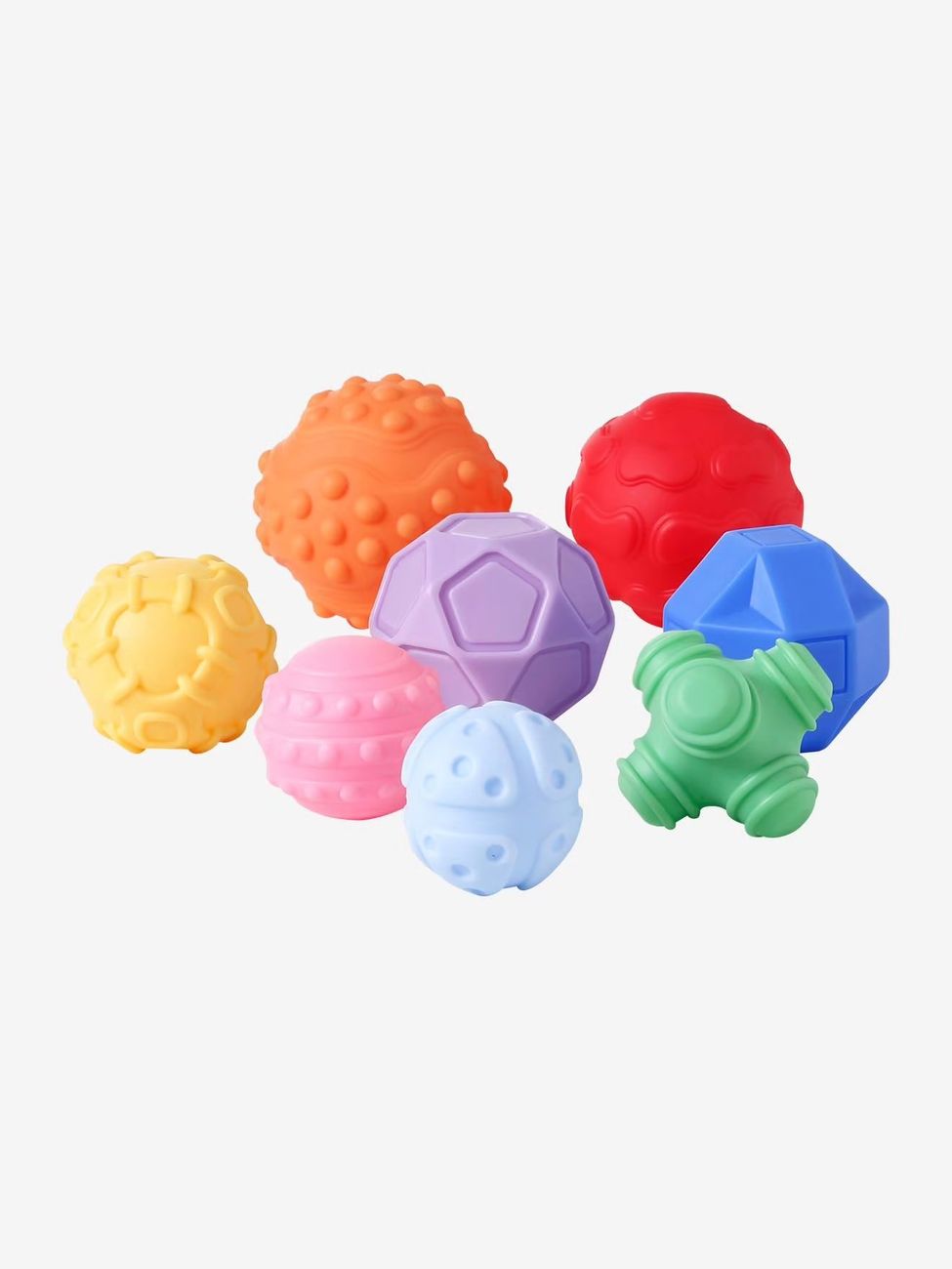 Lot de 8 balles sensorielles jaune (Vertbaudet) - Image 2