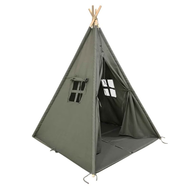 Tente tipi grise pour enfant bois fsc e (Sunny) - Image 1