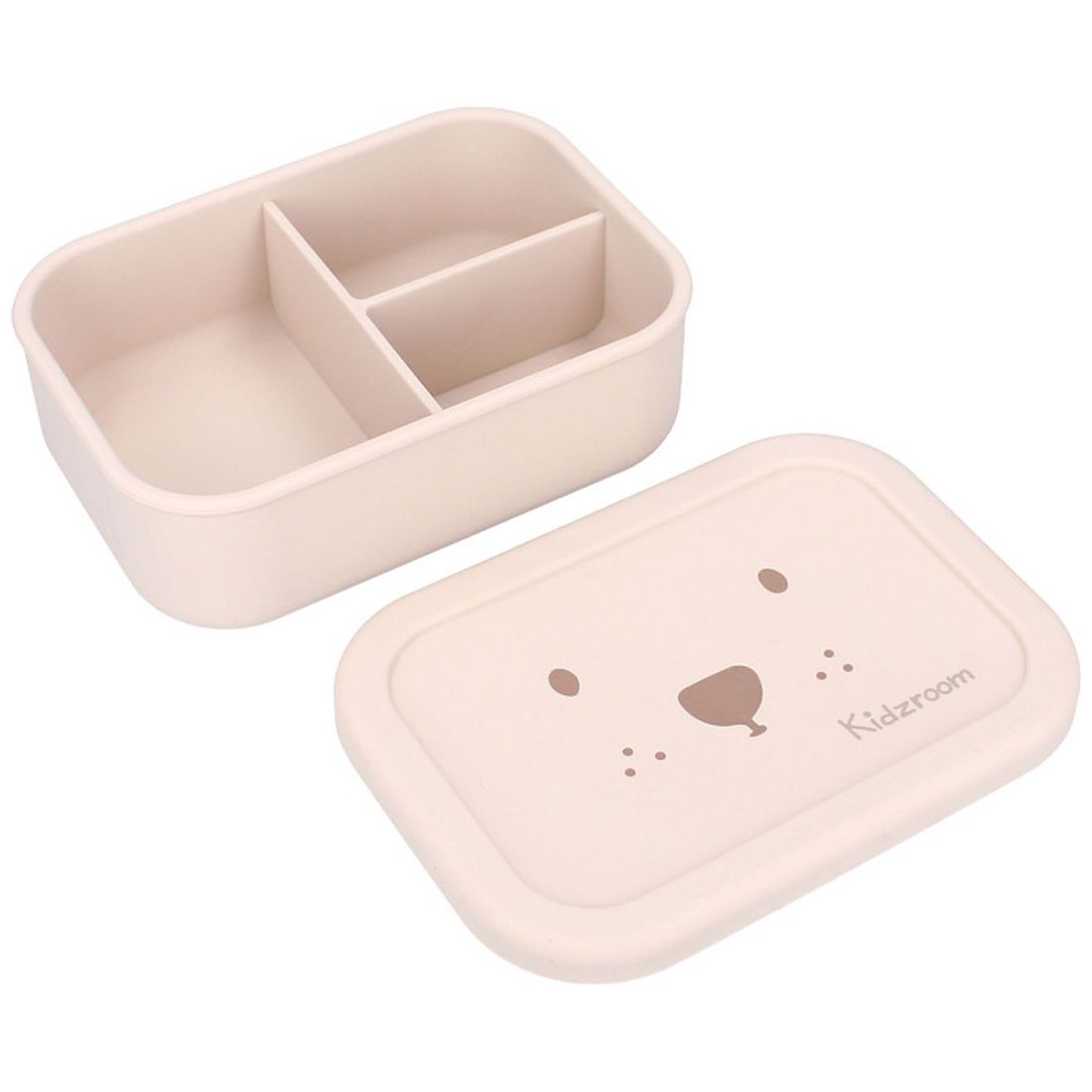 Lunch box 3 compartiments en silicone Ourson sable (0,7 L) (Kidzroom) - Image 5