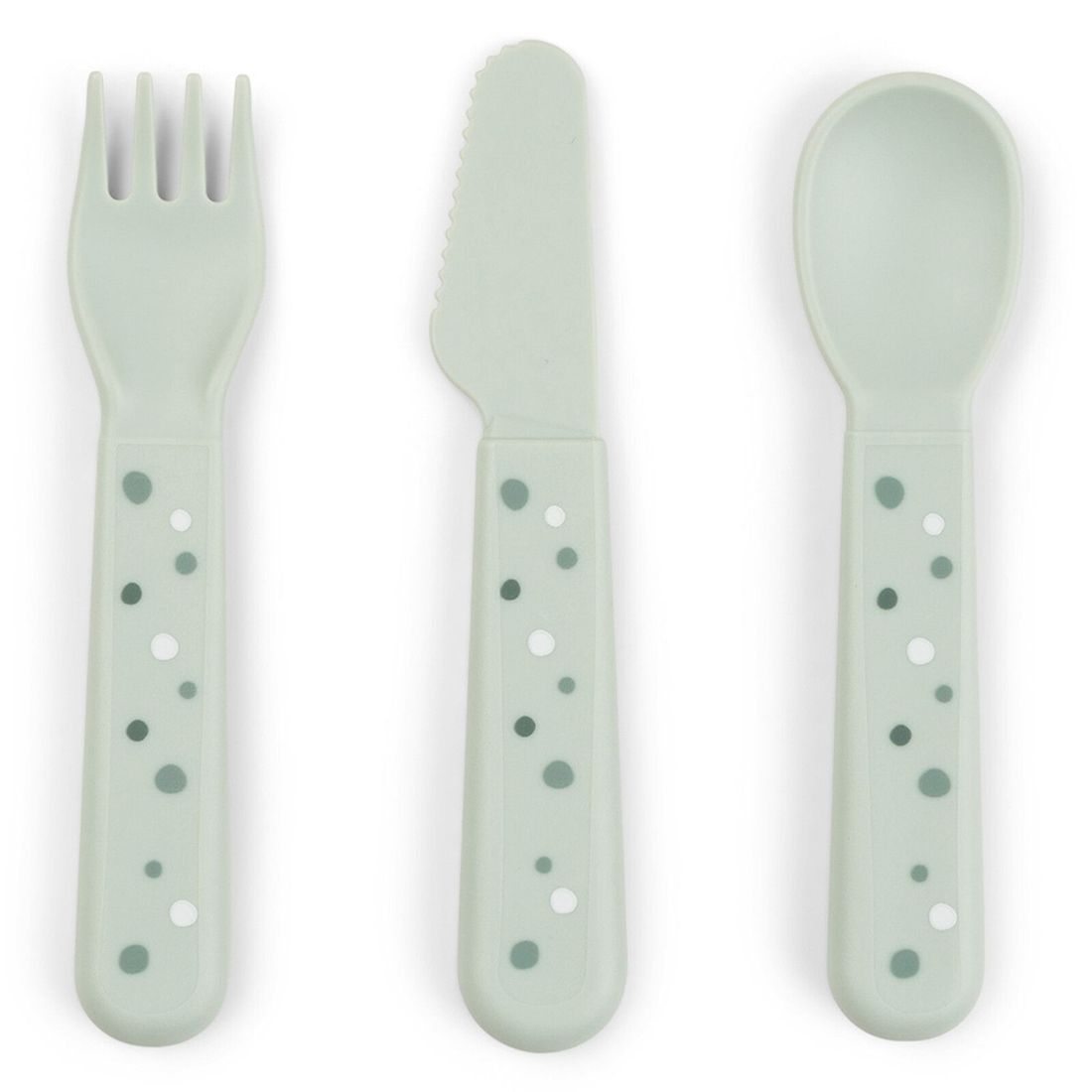 Lot de 3 Couverts Foodie - Happy Dots Vert (Done by deer) - Image 1