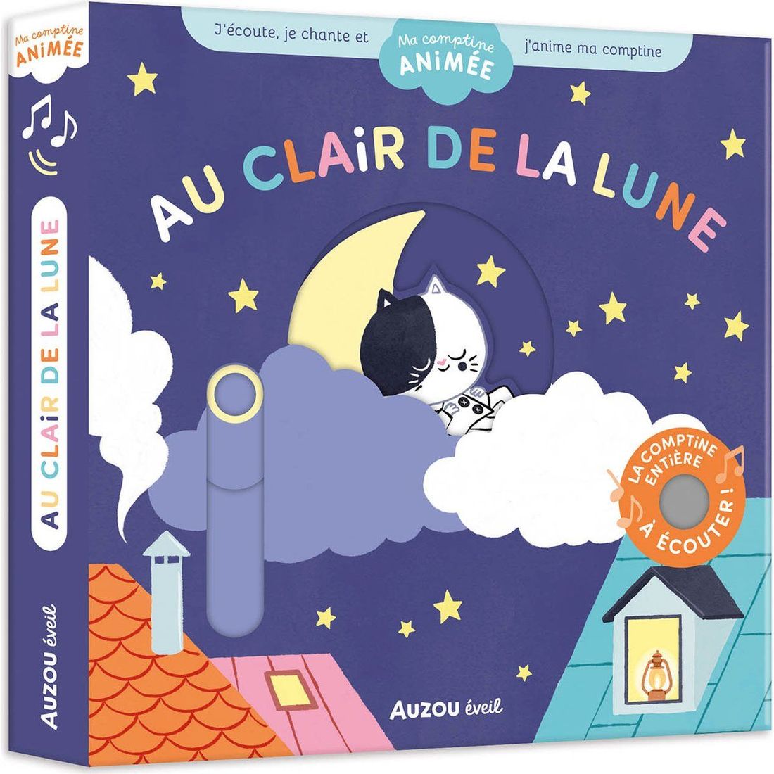 Livre sonore Ma comptine animée - Au clair de la lune (Auzou Editions) - Couverture