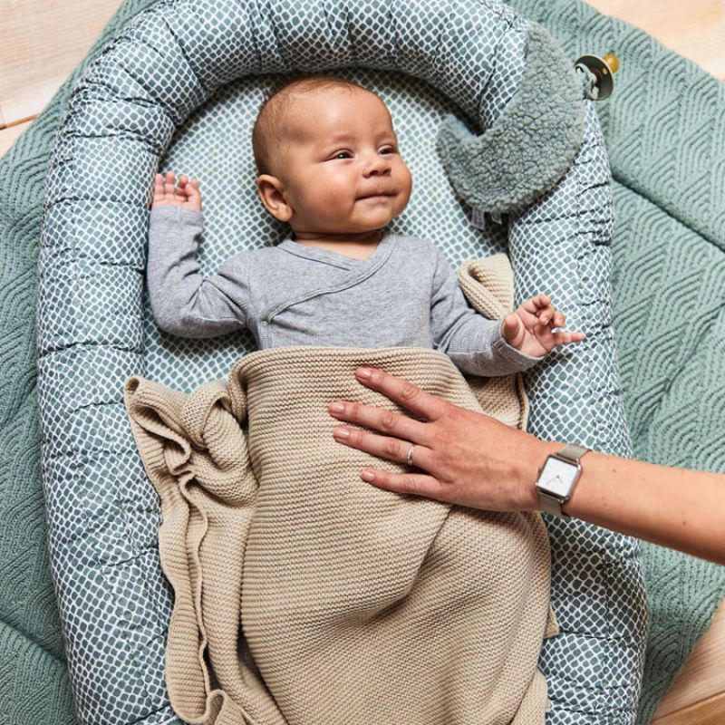 Couverture bébé en coton Basic knit nougat (75 x 100 cm) (Jollein) - Image 4