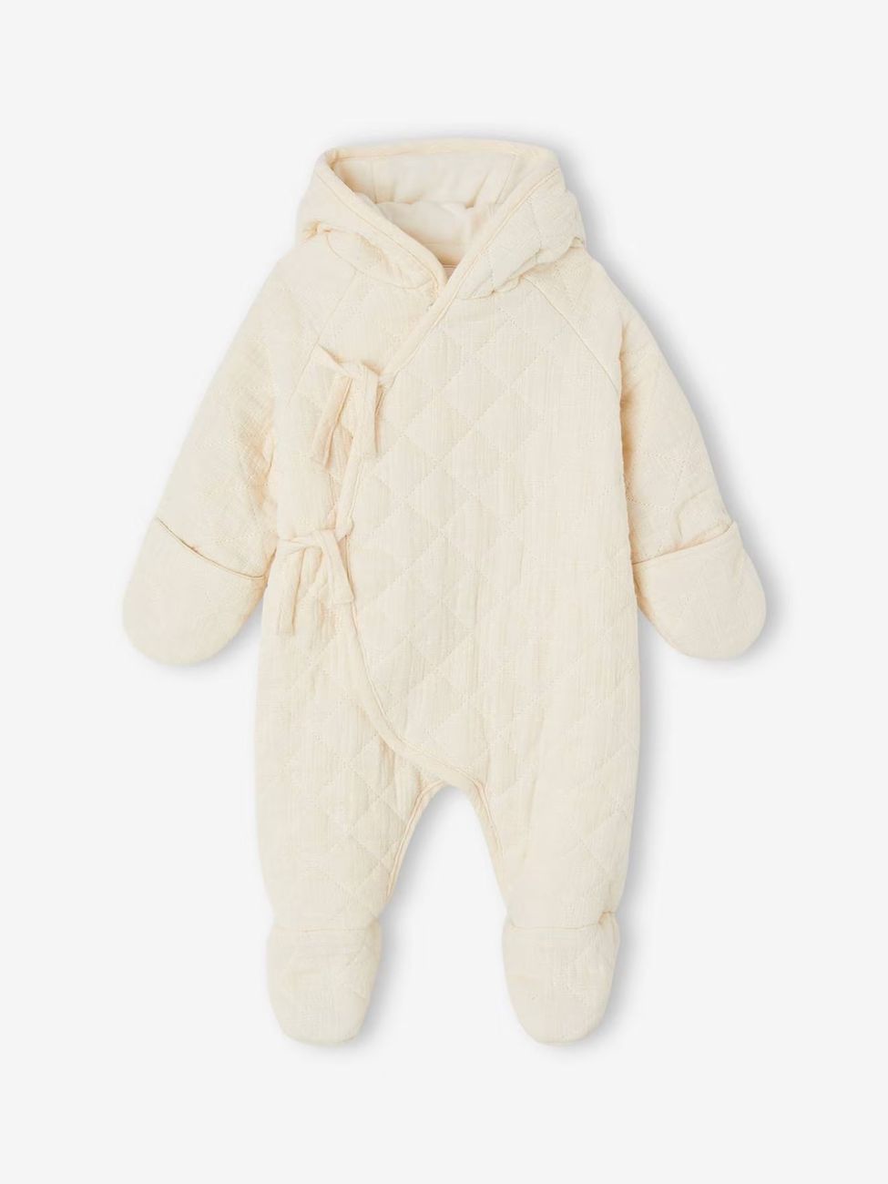 Combipilote bébé mixte en gaze de coton écru (Vertbaudet) - Couverture