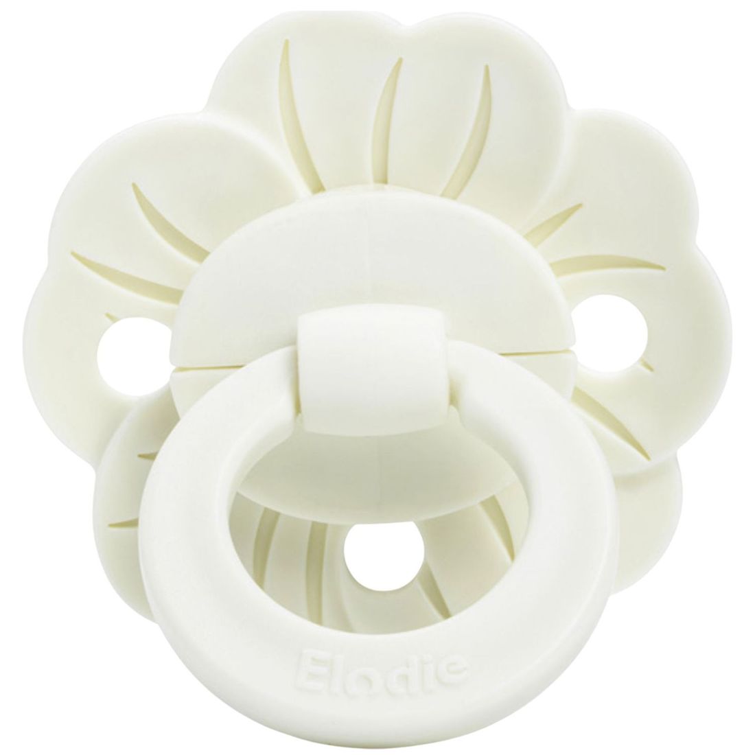 Sucette symétrique en silicone Binky Bloom Vanilla White (3 mois et +) (Elodie Details) - Couverture