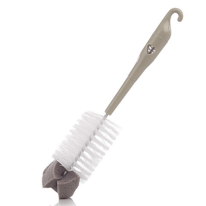 Goupillon Double Usage Brosse et Eponge - Beige (Jane) - Image 2