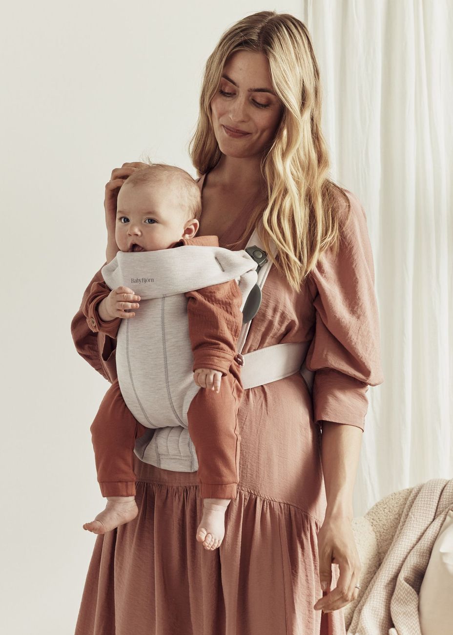 Porte-bébé Mini - Beige clair / Jersey 3D (BabyBjörn) - Image 6