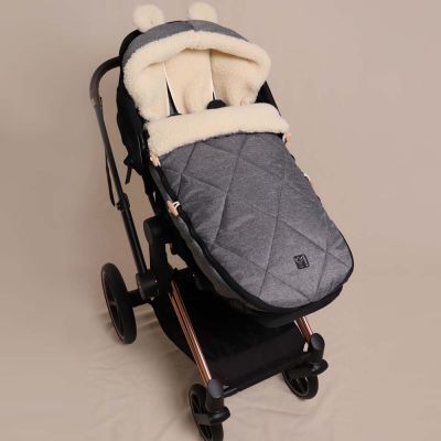 Chancelière capuche souris en laine gris anthracite (6-36 mois) (Kaiser) - Image 2