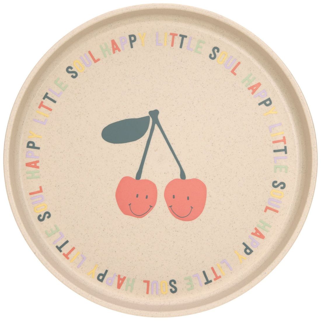 Assiette en polypropylène et cellulose Happy Fruits Cerise (Lassig) - Image 1