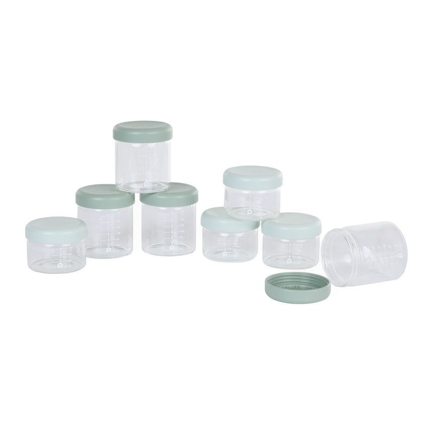 Lot de 8 pots de conservation en verre 4 x 120 ml + 4 x 220 ml - Transparent (Prémaman) - Couverture