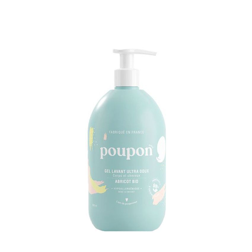 Gel lavant corps et cheveux à l'extrait d'abricot - 500 ml - Bleu (Monjour) - Image 1