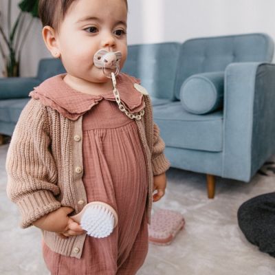Brosse et peigne Birdies Rose (Suavinex) - Image 3