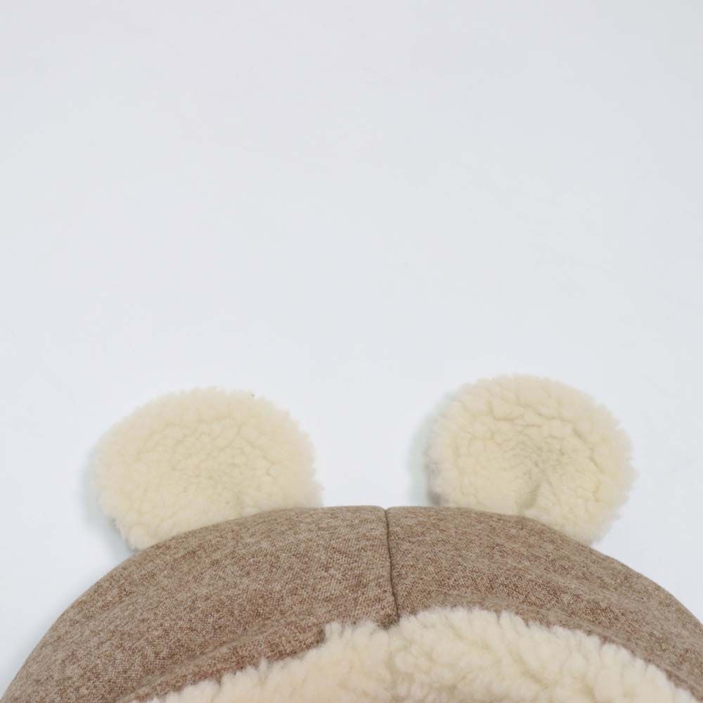 Chancelière capuche souris en laine marron (0-12 mois) (Kaiser) - Image 4