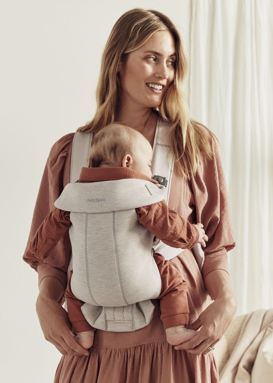 Porte-bébé Mini - Beige clair / Jersey 3D (BabyBjörn) - Image 4