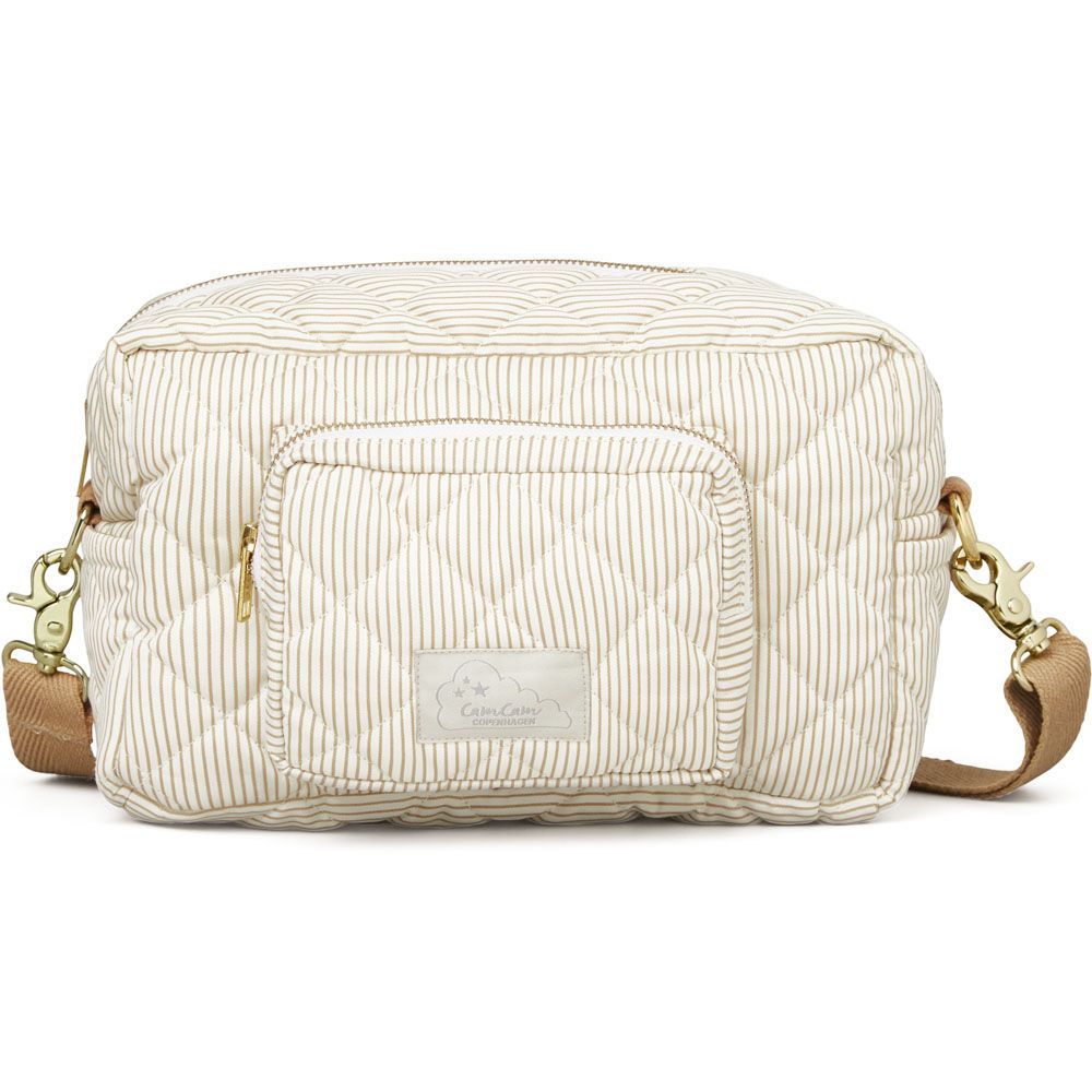 Petit sac à langer Classic Stripes Camel (26 x 17 cm) (Cam Cam Copenhagen) - Couverture