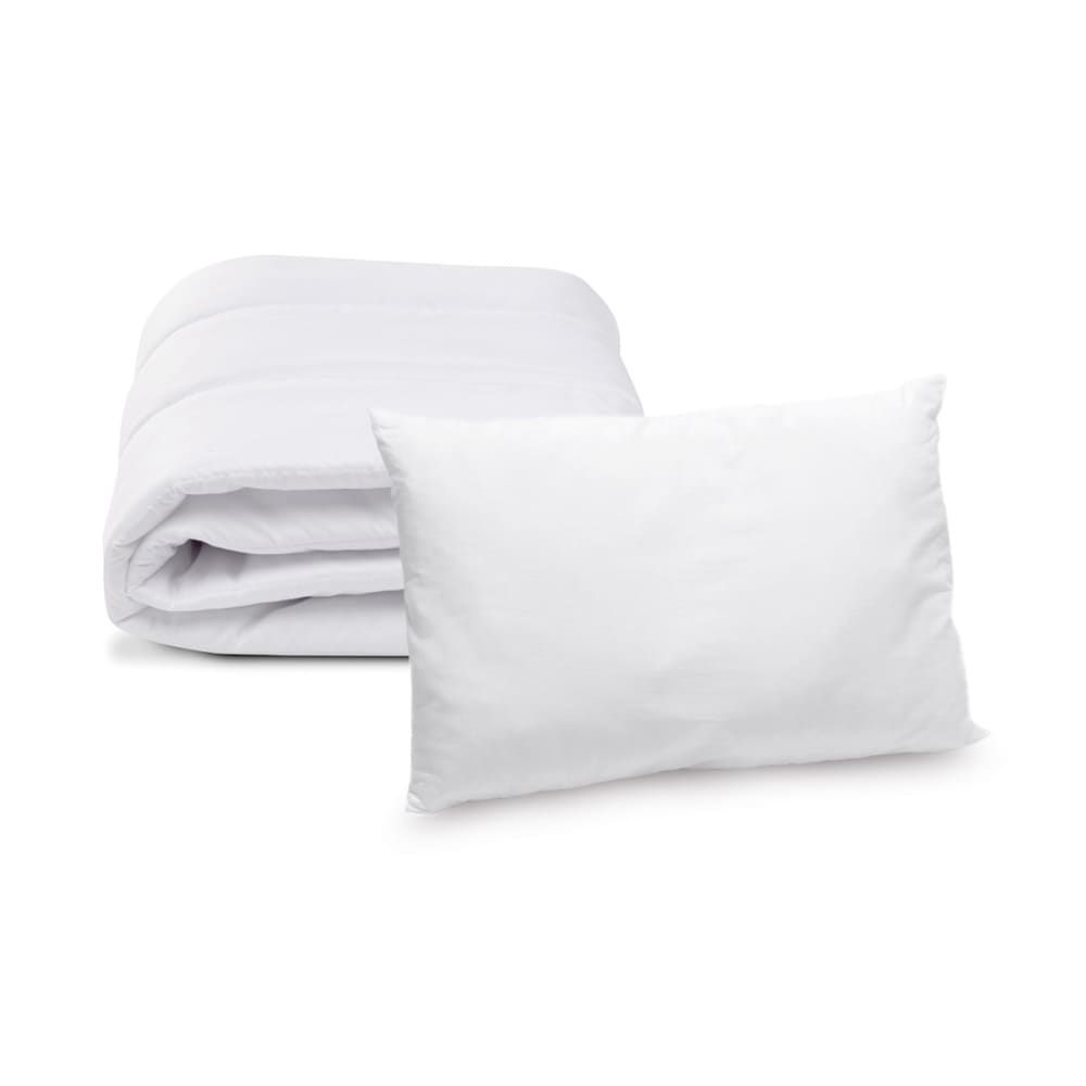Pack bébé couette + oreiller bébé lavable à 95°c 75x120cm (Bleu Câlin) - Image 1