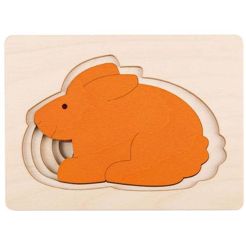 Puzzle enfant encastrement hape 5 lapins (Hape) - Image 2